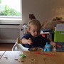 Eli is anderhalf en eet nasi met een lepel... volgend jaar met stokjes #opscheppen heeft ie van z'n vader